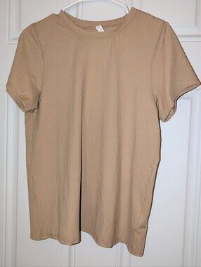 Threads 4 Thought Crewneck Tee With Open Back Tan NWOT
